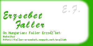 erzsebet faller business card